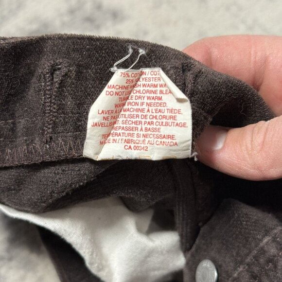 Y2K Levi's Silver Tab Velvet Corduroy Baggy Brown Pants - Picture 6 of 7